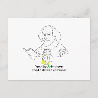 Carte Postale Logo Livres & Brews