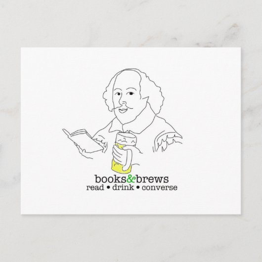 Carte Postale Logo Livres & Brews (Devant)
