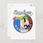 Carte Postale Logo Martinique Travel (Devant / Derrière)