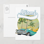 Carte Postale logo Miami Sunset (Devant / Derrière)