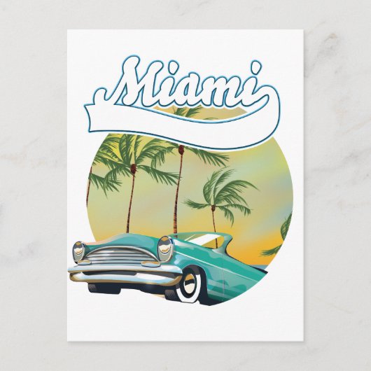 Carte Postale logo Miami Sunset (Devant)
