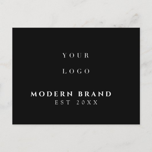 Carte Postale Logo Moderne Élégant Professionnel (Devant)