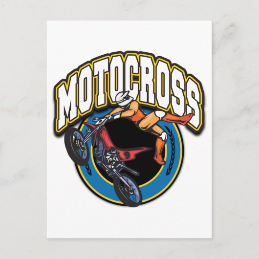 Carte Postale Logo Motocross (Devant)