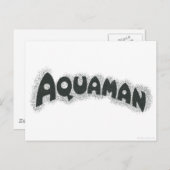 Carte Postale Logo noir Aquaman Grunge (Devant / Derrière)
