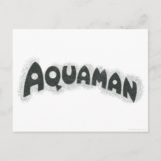 Carte Postale Logo noir Aquaman Grunge (Devant)