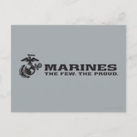 Logo noir empilé USMC "The Rew, The Fiers"