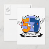 Carte Postale Logo officiel 57 Anniversaire (Devant / Derrière)
