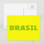 Carte Postale Logo optique Brasil - Brésil vert forêt (Devant / Derrière)
