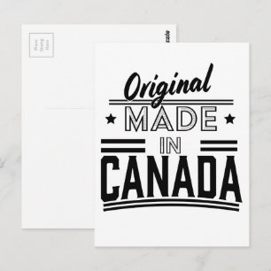 Carte Postale Logo Original Fabriqué au Canada