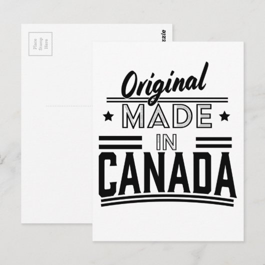 Carte Postale Logo Original Fabriqué au Canada (Devant / Derrière)