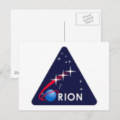 Carte Postale Logo Orion du projet NASA (Devant / Derrière)