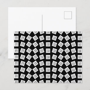 Carte Postale Logo ou motif d'image unique Noir (modifiable)