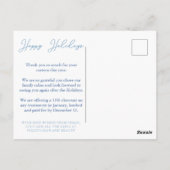 Carte Postale Logo ou Photo Business Happy Holidays Message (Dos)