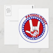 CARTE POSTALE LOGO PATHOLOGISTE TOUR ASL I LOVE LAB (Devant / Derrière)