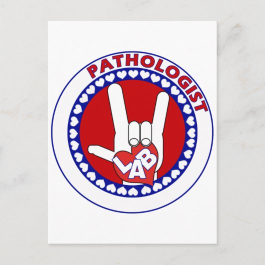CARTE POSTALE LOGO PATHOLOGISTE TOUR ASL I LOVE LAB (Devant)