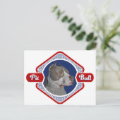 Carte Postale Logo Patriotic Pit Bull Dog (Debout devant)