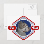 Carte Postale Logo Patriotic Pit Bull Dog (Devant / Derrière)
