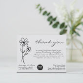 Carte Postale Logo personnalisé & Code QR Merci Entreprise (Debout devant)