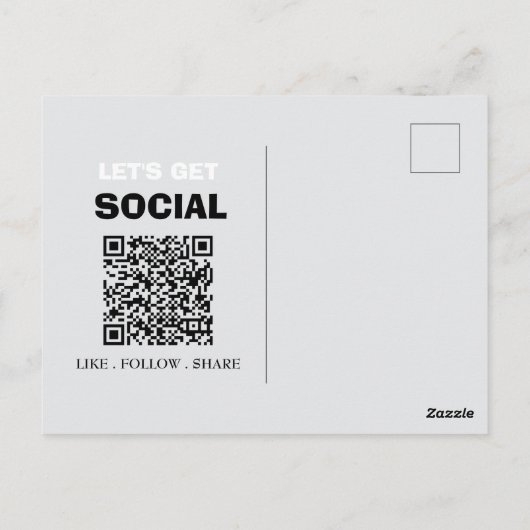 Carte Postale Logo personnalisé et code QR Merci Entreprise (Dos)