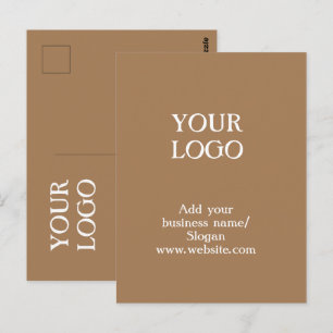 Carte Postale Logo personnalisé simple et élégant ici entreprise