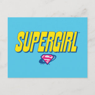 Carte Postale Logo Pop Supergirl