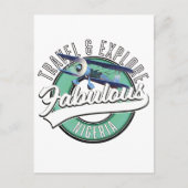 Carte Postale Logo pour voyager et explorer l'Égypte fabuleuse. (Devant)