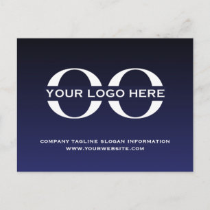 Carte Postale Logo professionnel de la Marine Blue Company