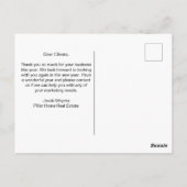 Carte Postale Logo professionnel personnalisé Black 2026 Calendr (Dos)