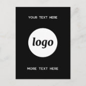 Carte Postale Logo promotionnel Business Black (Devant)