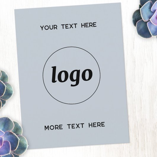 Carte Postale Logo promotionnel Business Powder Blue