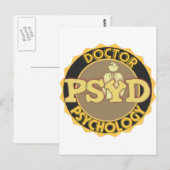 Carte Postale LOGO PsyD - DOCTEUR EN PSYCHOLOGIE (Devant / Derrière)