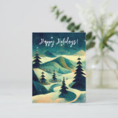 Carte postale Logo Retro Business Christmas Painti (Debout devant)