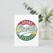 Carte Postale logo rétro de l'athlétisme des sports du Ghana (Debout devant)