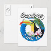 Carte Postale logo rétro des Florida Keys (Devant / Derrière)