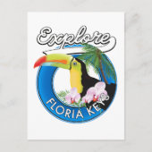 Carte Postale logo rétro des Florida Keys (Devant)