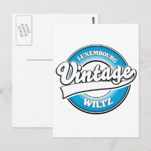 Carte Postale Logo rétro Wiltz Luxembourg
