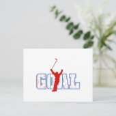 Carte Postale Logo - Rouge Blanc & Bleu Objectif (Debout devant)