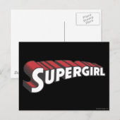 Carte Postale Logo rouge et blanc supergirl (Devant / Derrière)
