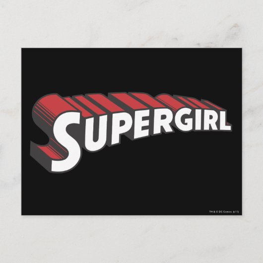 Carte Postale Logo rouge et blanc supergirl (Devant)