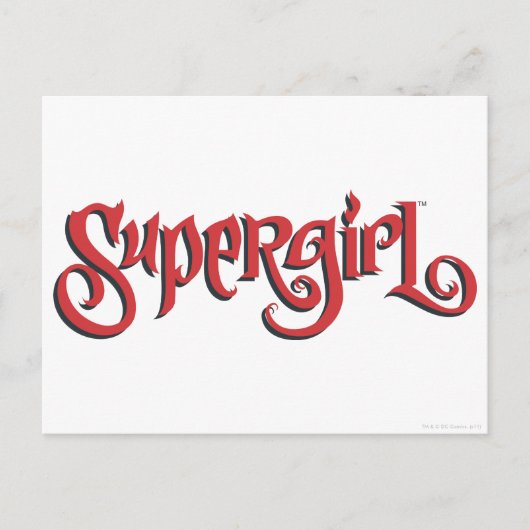 Carte Postale Logo rouge Supergirl (Devant)