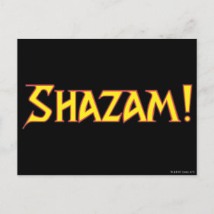 Carte Postale Logo Shazam Jaune/Rouge