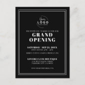 Carte Postale Logo Simple Business Grand Ouverture (Devant)