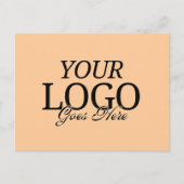 Carte Postale Logo Simple Peach Company avec QR Code Business (Devant)
