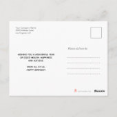 Carte Postale Logo Simple Script Marine Bue Business Anniversair (Dos)