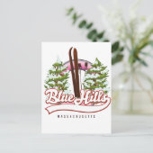 Carte Postale logo ski Blue Hills Massachusetts (Debout devant)