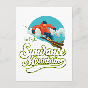Carte Postale logo ski des montagnes Sundance
