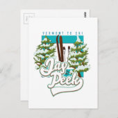 Carte Postale Logo ski Jay Peek Vermont (Devant / Derrière)