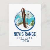 Carte Postale Logo ski Nevis Range Écosse (Devant)