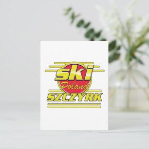 Carte Postale Logo Ski Szczyrk Pologne 80s