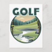 Carte Postale logo Sports de golf (Devant)